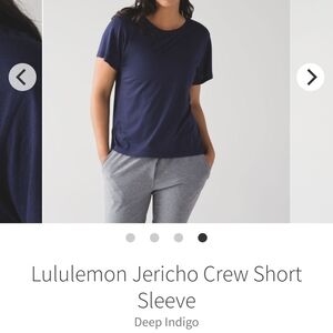 Navy lululemon short sleeve tee